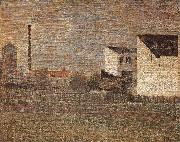 Georges Seurat Suburb oil